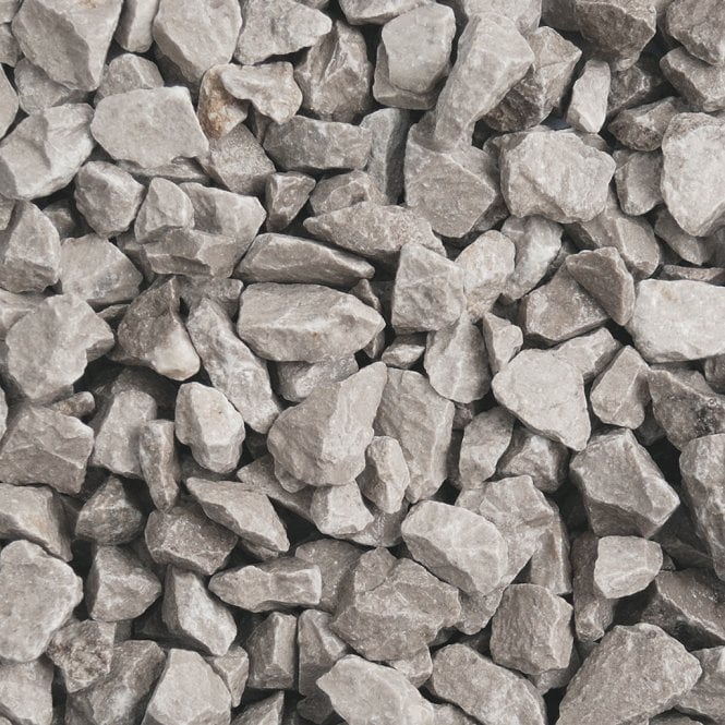 Long Rake Spar 20mm White Limestone Chippings Bulk Bag
