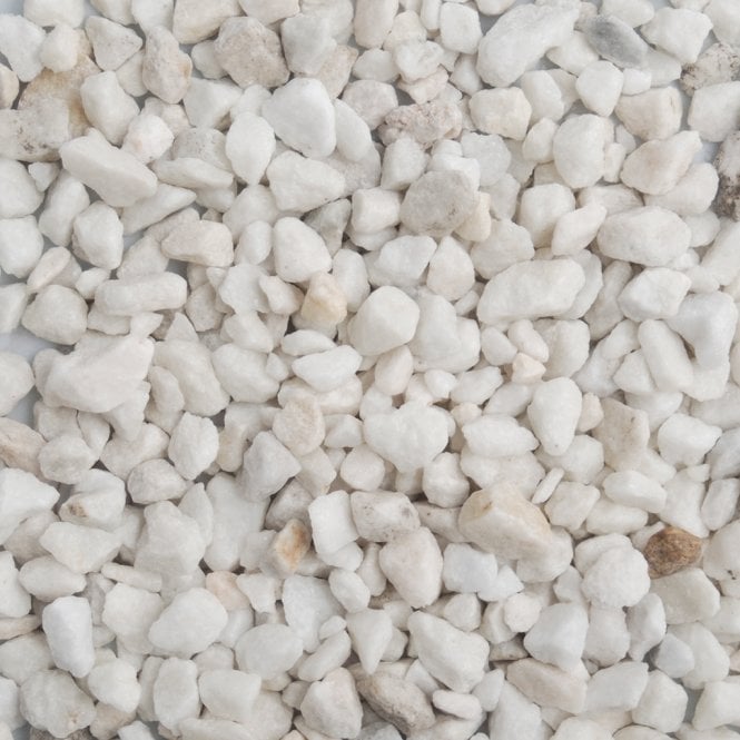 Long Rake Spar 8-11m Polar White Chippings 20kg Bag