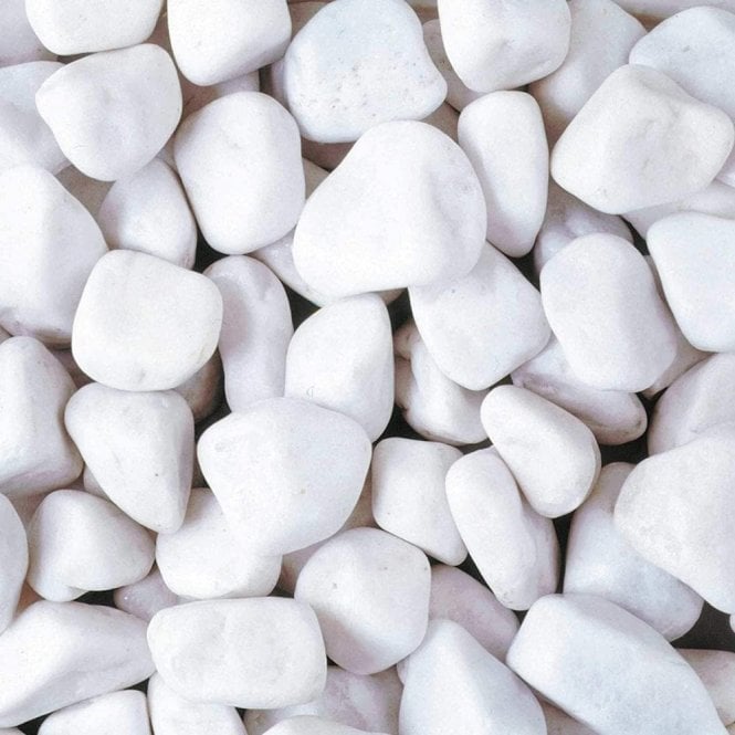 Long Rake Spar White Pebbles Bulk Bag