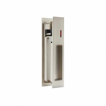 Gemini Satin Chrome Pocket Door Privacy Sliding Lock