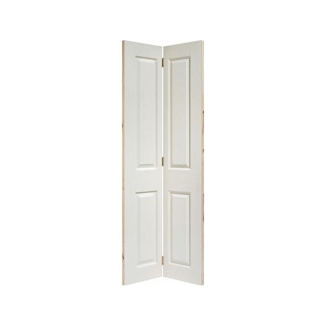 LPD White Moulded Textured 4P Bi-Fold