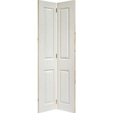 White Moulded Textured 4P Bi-Fold
