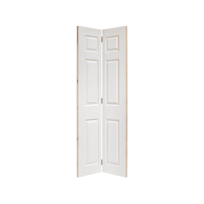 LPD White Moulded Textured 6P Bi-Fold