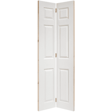 White Moulded Textured 6P Bi-Fold