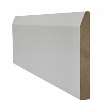 White Primed Skirting Chamfered