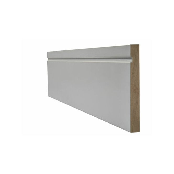 LPD White Primed Skirting Single Groove