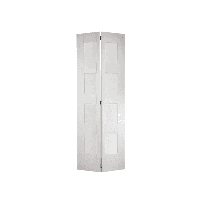 LPD White Shaker Glazed 4L Bi-Fold