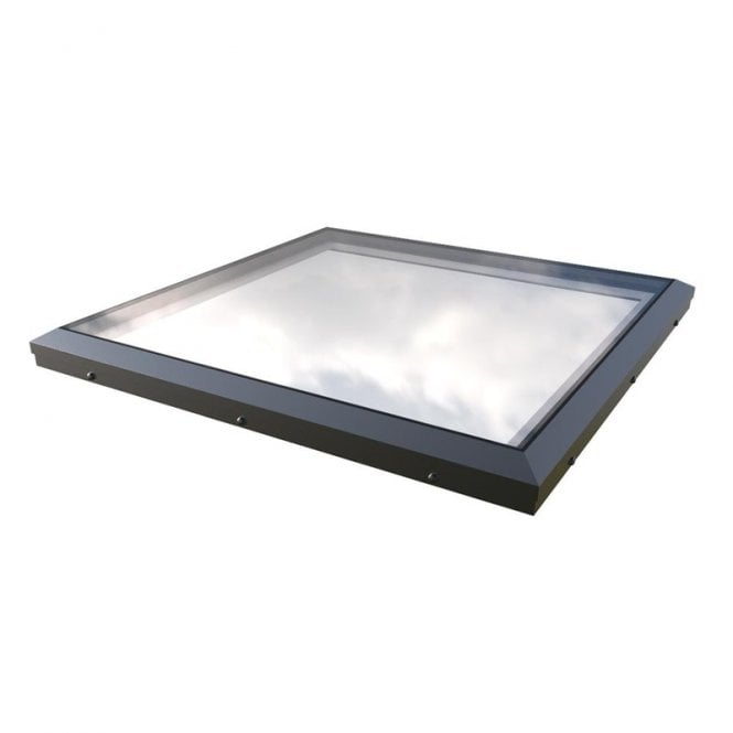 Mardome Flat Glass Roof Light on Builders Upstand (Unvented, Non-Opening)