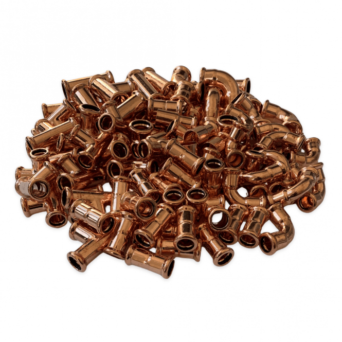 Masterflow 100 Piece 15-22mm Copper M Press Fittings Pack - WATER
