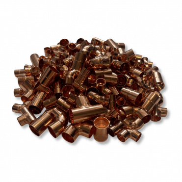15mm & 22mm Copper End Feed Fittings Pack - 200 Mixed Fittings