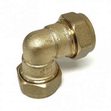 15mm Brass Compression Elbow 90° (10 Pack)