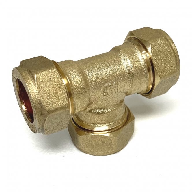 Masterflow 15mm Brass Compression Equal Tee (10 Pack)
