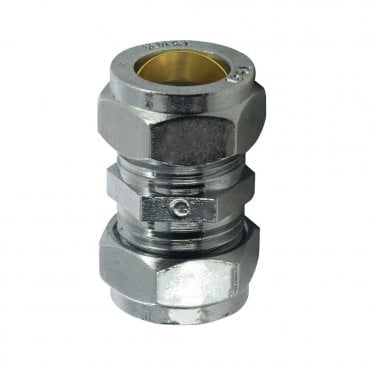15mm Chrome Compression Straight Coupling