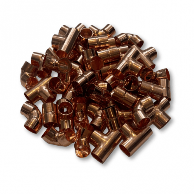 Masterflow 15mm Copper End Feed Fittings Pack - 50 Mixed Fittings