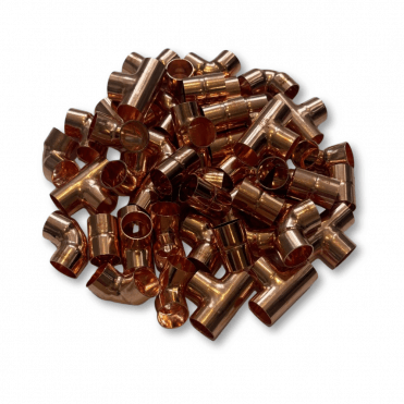 15mm Copper End Feed Fittings Pack - 50 Mixed Fittings
