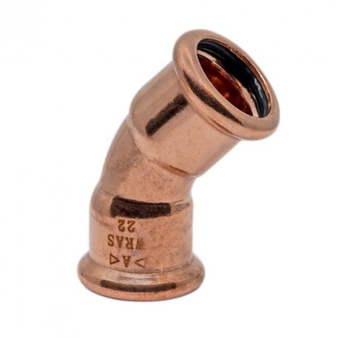 Masterflow 15mm Copper M Press 45° Obtuse Elbow - WATER