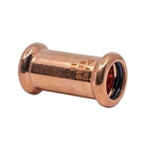 15mm Copper M Press Fit Straight Coupling - WATER