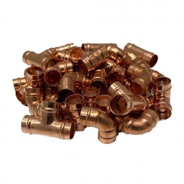 15mm Copper Solder Ring Fittings Pack - 50 Mixed Fittings