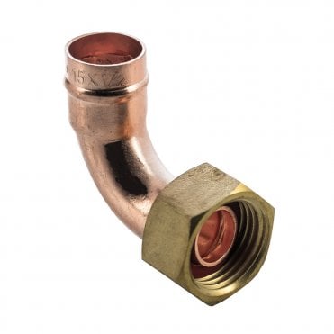 15mm x 1/2" Copper Solder Ring Bent Tap Connector