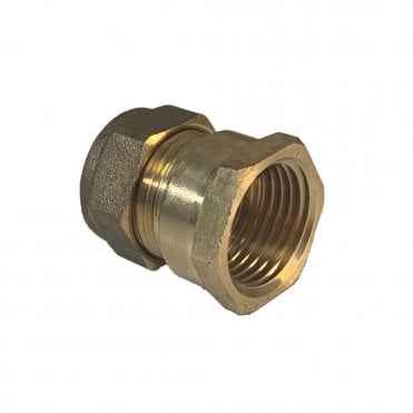 15mm x 1/2" Female Brass Compression Coupling
