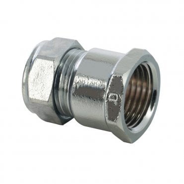 15mm x 1/2" Female Chrome Compression Coupling