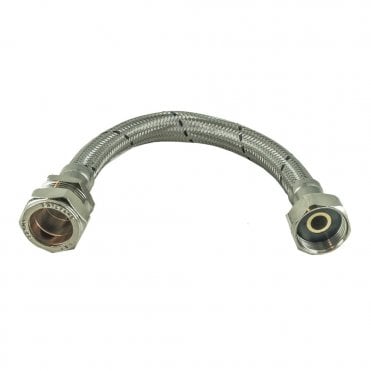 15mm x 1/2" Long Flexible Hose Tap Connector 900mm