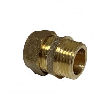 15mm x 1/2" Male Brass Compression Coupling