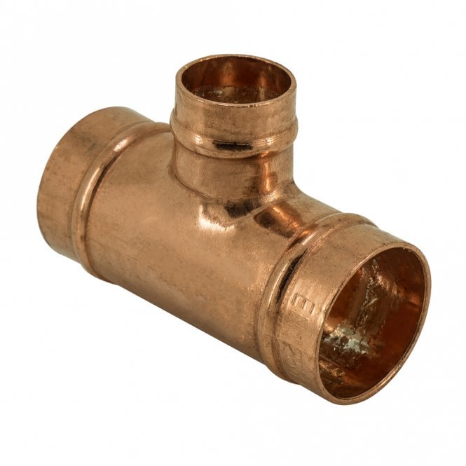 Masterflow 15mm x 15mm x 10mm Copper Solder Ring Reduced Branch Tee