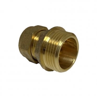 15mm x 3/4" Male Brass Compression Coupling