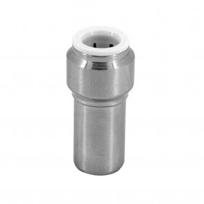 15mmx10mm Pushfit Radiator Valve Chrome Reducing Straight Fitting - MRVPFS10