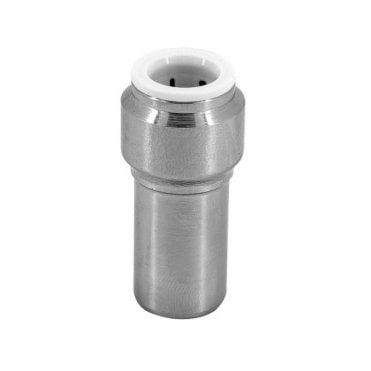 15mmx10mm Pushfit Radiator Valve Chrome Reducing Straight Fitting - MRVPFS10