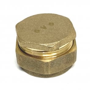 22mm Brass Compression Stop End