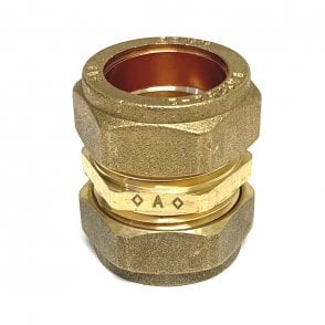 22mm Brass Compression Straight Coupling