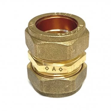 22mm Brass Compression Straight Coupling