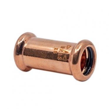 22mm Copper M Press Fit Straight Coupling - WATER
