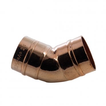 22mm Copper Solder Ring 45° Obtuse Elbow