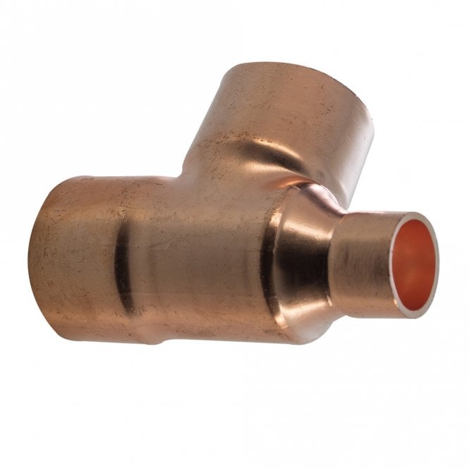 Masterflow 22mm x 15mm x 22mm Copper End Feed Reduced End Tee