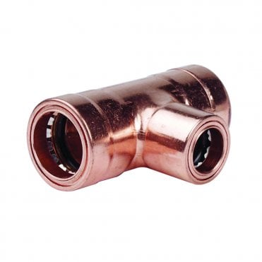 22mm x 22mm x 15mm Copper Push-Fit Reduced Branch Tee