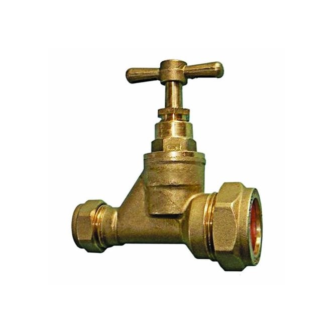 Masterflow 22mm x 25mm Brass Mains Water Stopcock