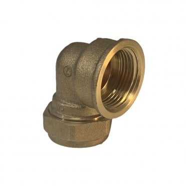 22mm x 3/4" Female Brass Compression Elbow 90°