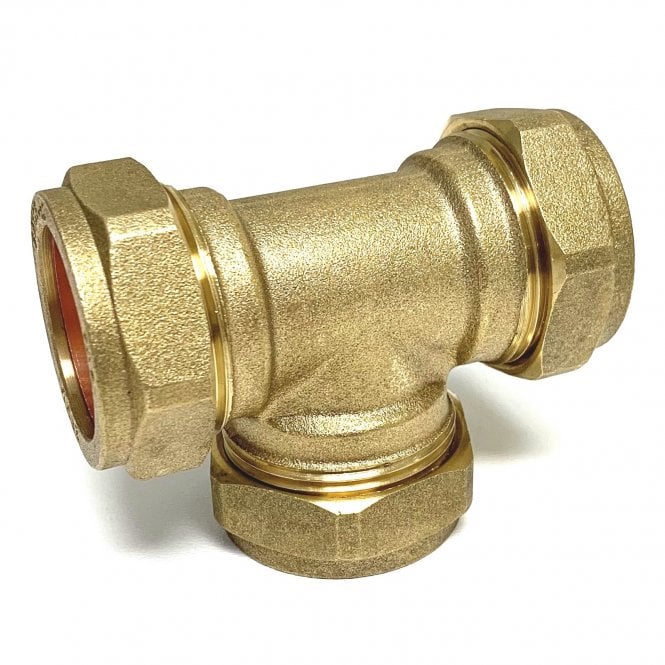 Masterflow 28mm Brass Compression Equal Tee