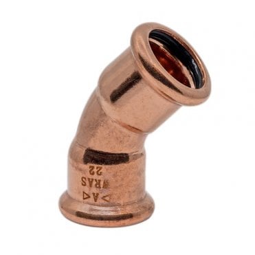 28mm Copper M Press 45° Obtuse Elbow - WATER