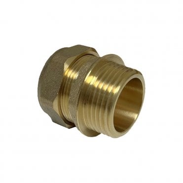 28mm x 1" Male Brass Compression Coupling