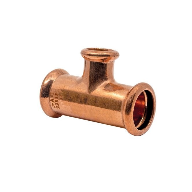 Masterflow 28mm x 28mm x 15mm Copper M Press Reduced Branch Tee - WATER