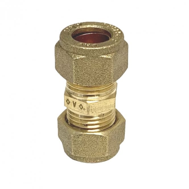Masterflow 8mm Brass Compression Straight Coupling (10 Pack)