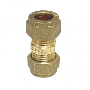 8mm Brass Compression Straight Coupling