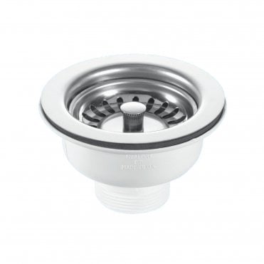 1 1/2" Basket Strainer Waste with Stemball Plug - BWSTSS