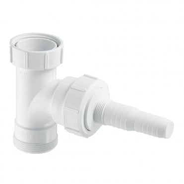 1 1/2" Domestic Appliance Swept Tee with Nozzle - V33L