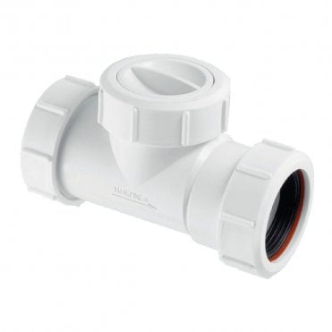 1 1/2" Multifit Waste Non-Return Valve with Cleaning Eye - T28M-NRV