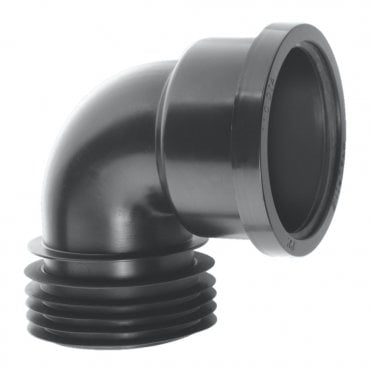 4"/110mm Soil Pipe 90 Degree Drain Connector Black - DC90-BL